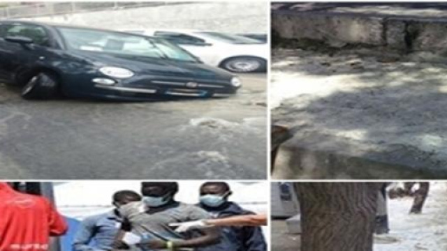 Immagini di degrado ambientale e sociale