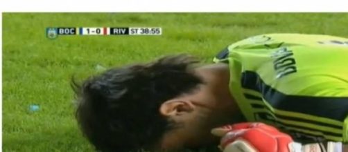 Barovero, impotente tras el primer gol xeneixe