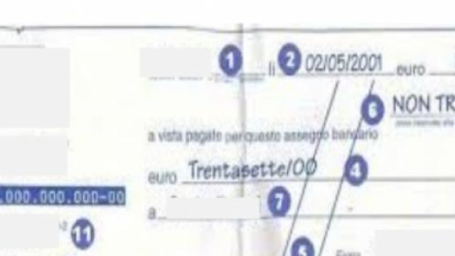 assegno bancario senza copertura