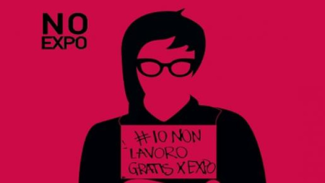 Manifesto contro l'Expo di Milano.