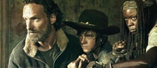 Rick, Carl y Michonne. Foto promocional 