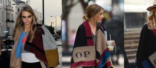 El poncho Monogrammed de Burberry por celebridades