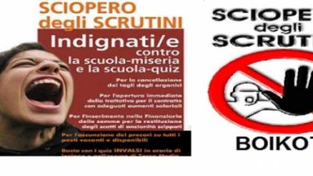 Il boicottaggio degli scrutini e dei test invalsi