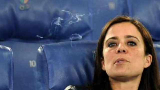 Rosella Sensi durante un match all' Olimpico.