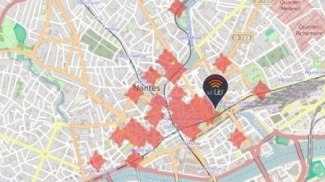 R&eacute;seau WifiLib - Centre-ville de Nantes