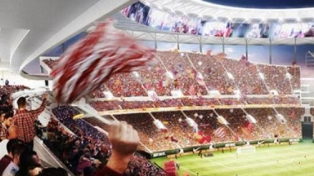 Un grafico virtuale dello stadio