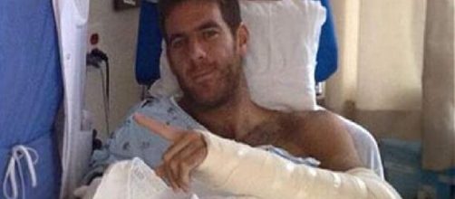 Juan Mart&iacute;n del Potro luego de ser operado 