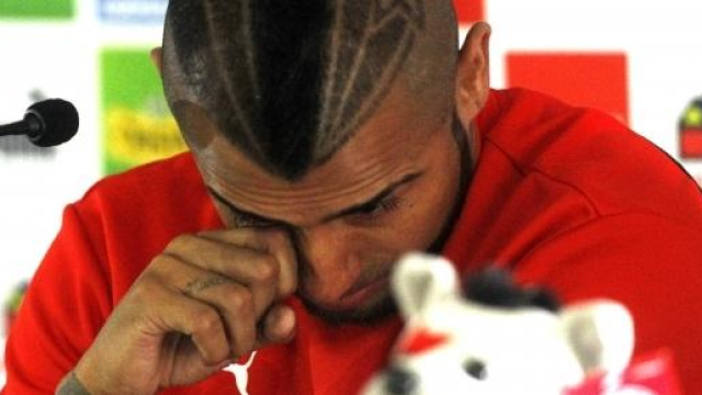Le lacrime di Vidal dopo l'incidente in Cile