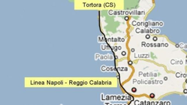 La cartina della regione Calabria