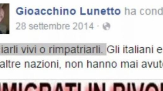 I post pubblicati dal funzionario su Facebook