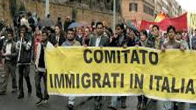 dimostrazione di immigrati