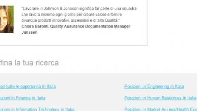 Le offerte dell Johnson&Johnson