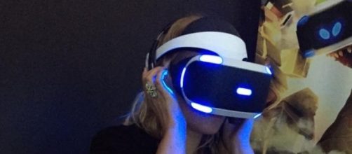 Trying one of Sony's VR games for Morpheus. 