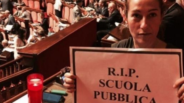 La protesta dopo l'approvazione del Ddl