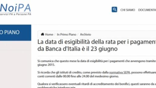 Noipa stipendi giugno data esibilit&agrave; pagamenti 