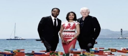 Chiwetel Ejiofor, Freida Pinto and Richard Curtis