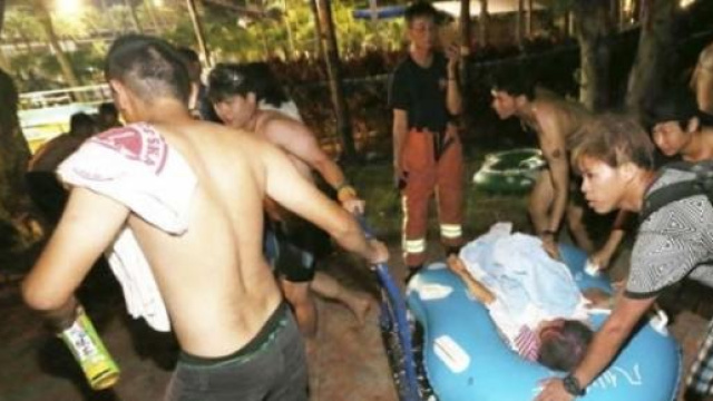 Un'immagine dell'incidente avvenuto a New Taipei