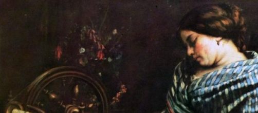 Mujer durmiendo, del artista Gustave Courbet