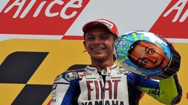 Valentino Rossi, vincitore del Gp d'Olanda