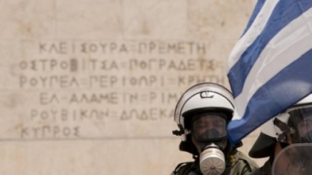 Una manifestazione ad Atene