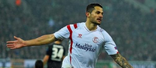 Aleix Vidal celebrating for Sevilla!