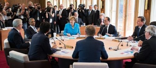 L&iacute;deres reunidos. Fuente: Bundesregierung/Kugler 