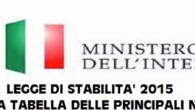 Legge di Stabilit&agrave; 2015: la tabella delle novit&agrave;