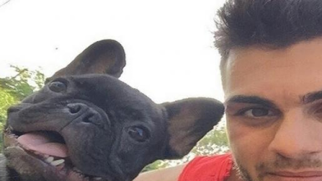 Emanuele Trimarchi e il suo cane 