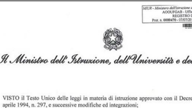 Immissioni in ruolo: prima fase