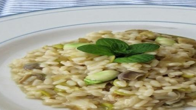 Risotto con fave e vongole