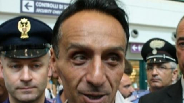 Roberto Berardi all'aeroporto di Fiumicino
