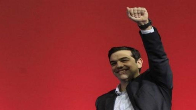 L'esultanza di Alexis Tsipras