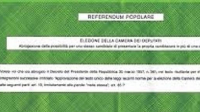 UNA SCHEDA REFERENDARIA TIPO