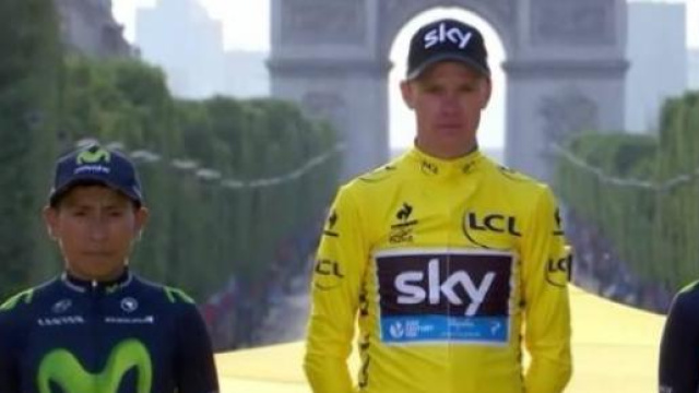 Il podio del Tour de France 2015