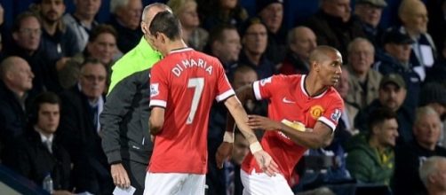 Ashley Young and Record signing Angel Di Maria