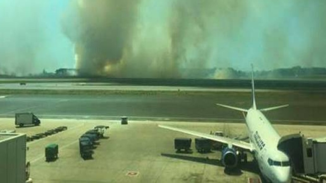 Incendio aeroporto di Fiumicino