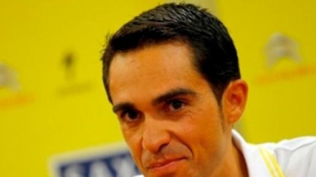 Contador in conferenza stampa al Tour de France