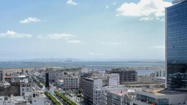 Una veduta panoramica di Tunisi
