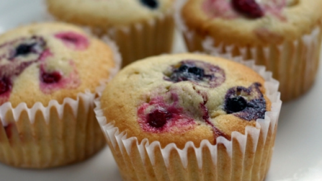 Fibre e frutta nei muffin alle more