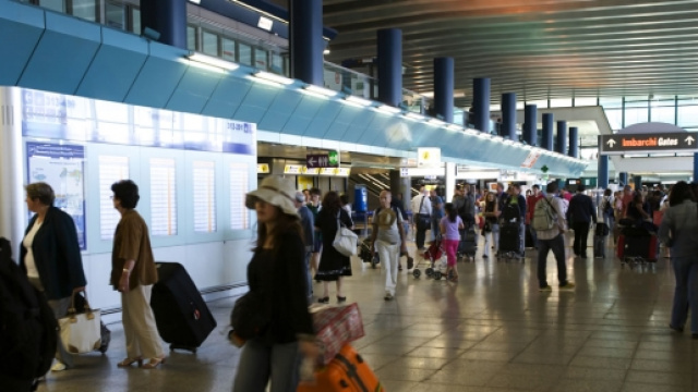 Incendio all'aereoporto di Fiumicino