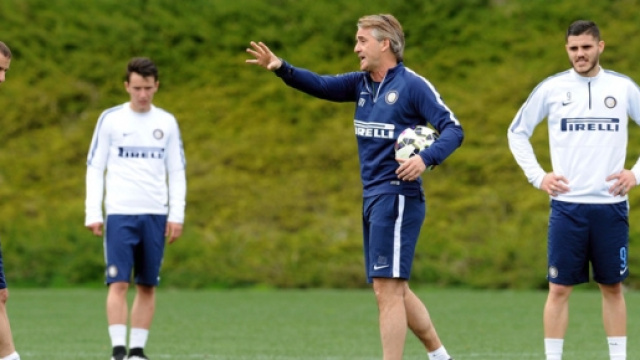 Roberto Mancini in allenamento