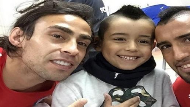 Jorge Valdivia con Arturo Vidal 