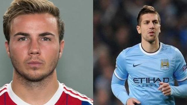 Gotze e Nastasic con le maglie dei rispettivi club
