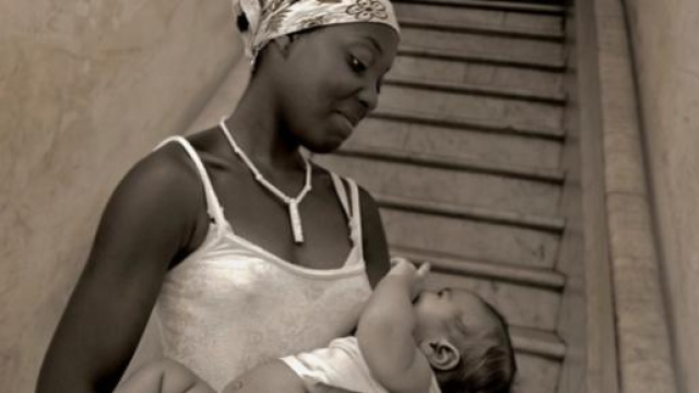 Madre e figlio a La Havana