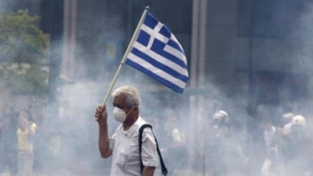 Un'immagine emblematica della crisi greca