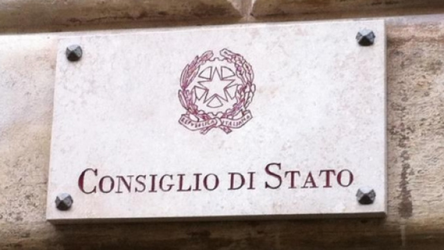 La targa del Consiglio di Stato sito in Roma