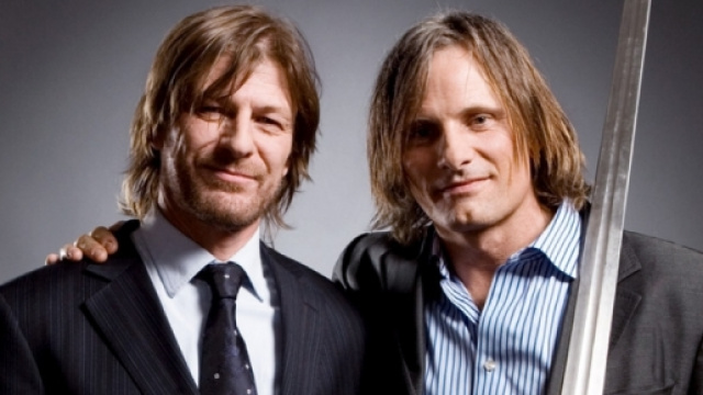Gli attori Sean Bean e Viggo Mortensen