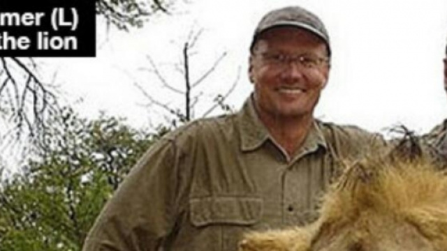 Walter Palmer con la testa di Cecil decapitata