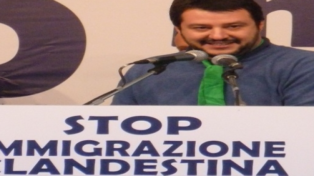 Salvini durante una manifestazione a Torino (2013)