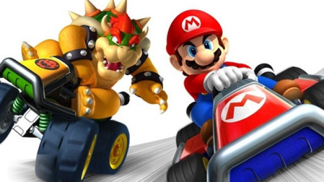 Super Mario a bordo del suo kart.